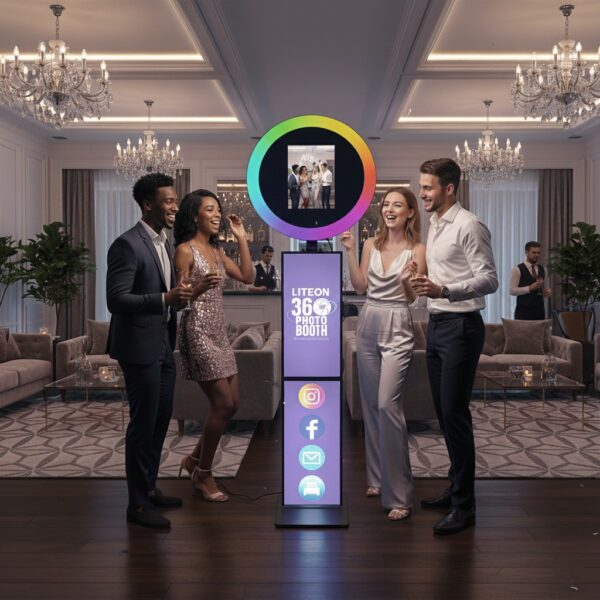 LED iPad Photo Booth for Sale – RGB Ring Light Event Booth