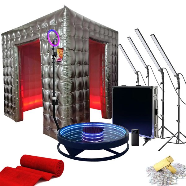 40″ LED 360 Photo Booth Silver Package