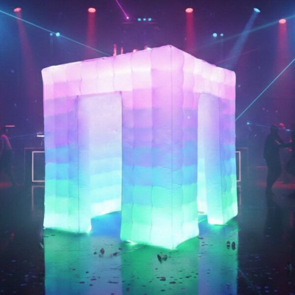 LED Glow Inflatable Photo Booth Backdrop Enclosure