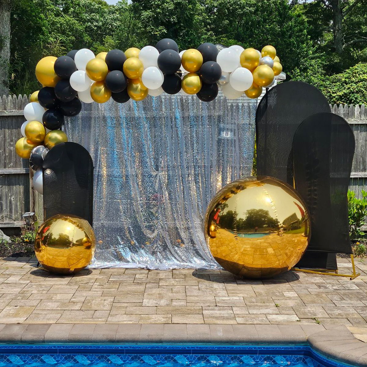 Gold Inflatable Mirror Ball Set - Image 7