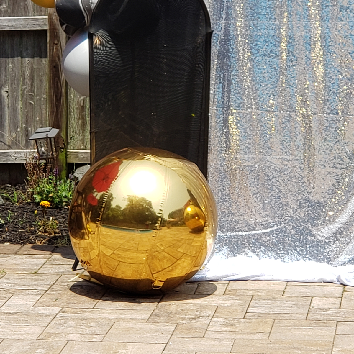Gold Inflatable Mirror Ball Set - Image 5