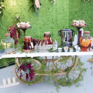 Golden Wheel Tray Style Display Cart 2