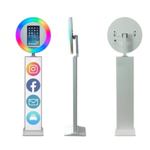 iPad Photo Booth With LED Logo Display White