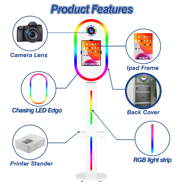 DSLR iPad Photo Booth with RGB Halo & Instant Photo Printing ...