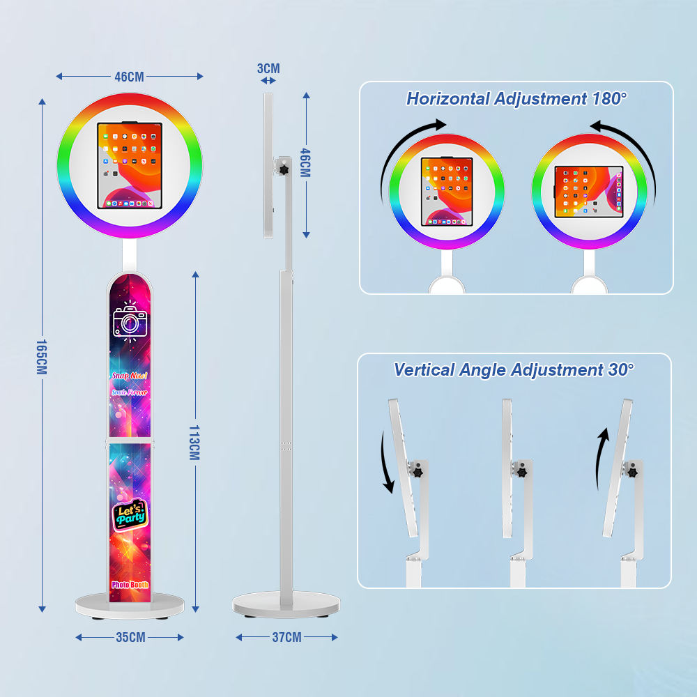 Ready to Ship High Quality Portable 12 9 Inch 13 Inch iPad Selfie Photo Booth Adjustable Booth Image 5