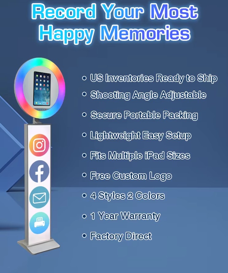 Ready to Ship High Quality Portable 12 9 Inch 13 Inch iPad Selfie Photo Booth Adjustable Booth Image 7