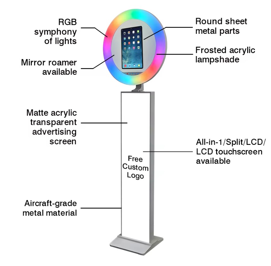 Ready to Ship High Quality Portable 12 9 Inch 13 Inch iPad Selfie Photo Booth Adjustable Booth Image 9